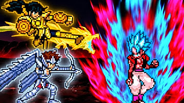 Epic🤩 | Seiya OP (all form) & Dragon Shiryu OP (all form) VS Gogeta OP (all form) in JumpForce Mugen