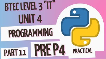BTEC Level 3 IT - Unit 4 - Programming - Part 11 - B&C - PRE P4 (Requirements, Specification, Plan)