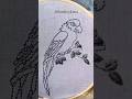 Beautiful bird hand embroidery tutorial #shorts #viral ytshorts #trending #art #foryou