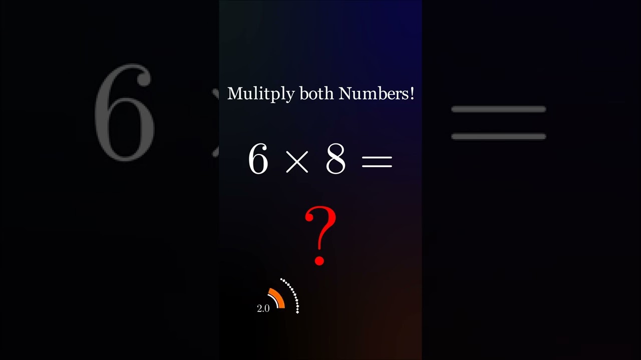 Multiplication 6 times 8