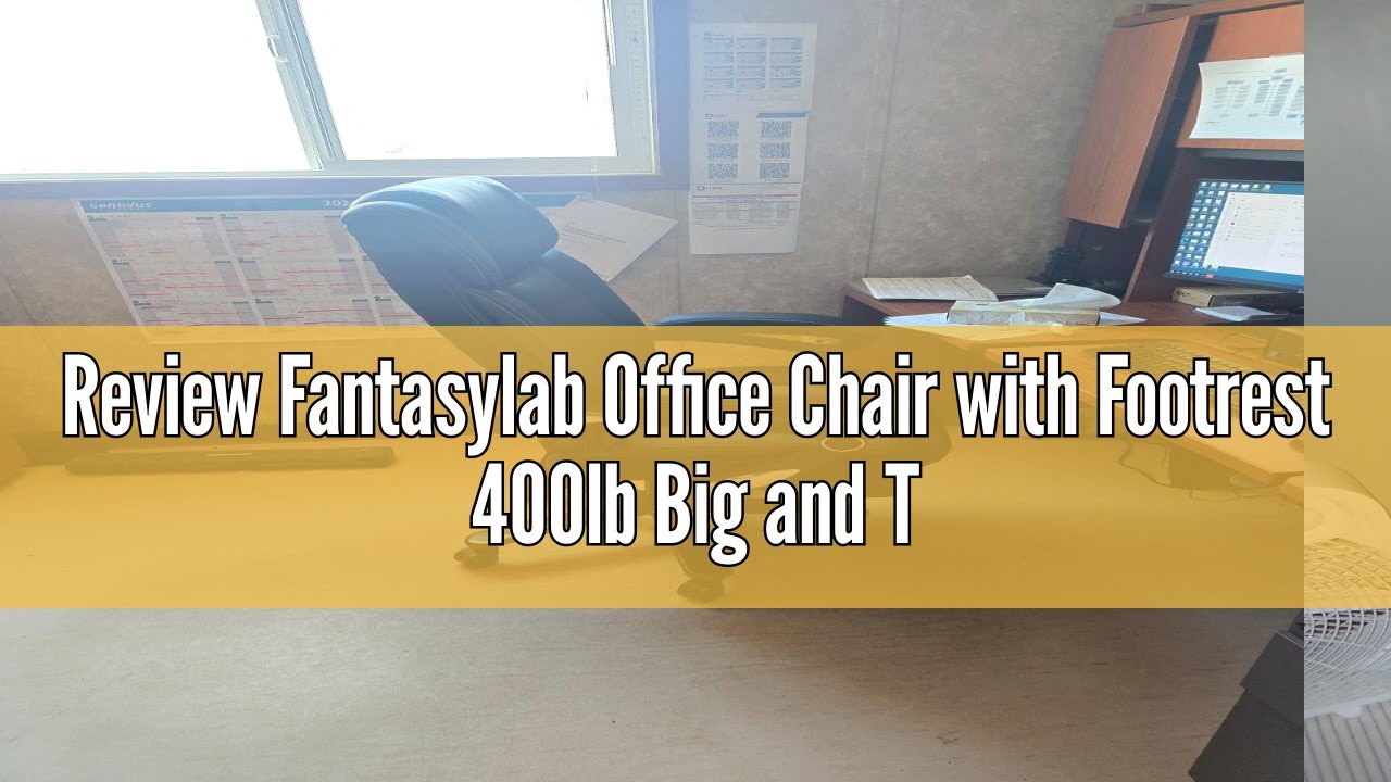 Review Fantasylab Office Chair with Footrest 400lb Big and Tall Computer Gaming Chair Ergonomic Exec