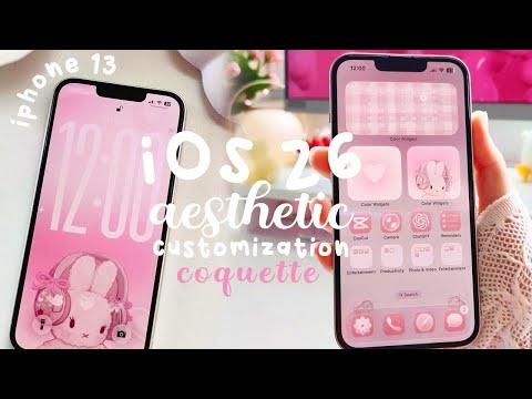 iOS 26 UPDATE on iPHONE 13 💌 LIQUID GLASS AESTHETIC CUSTOMIZATION 🌷CUSTOMIZE MY iPHONE WITH ME ♡