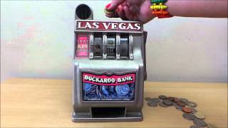 Playing The Las Vegas Buckaroo Bank Toy Fruits Machine