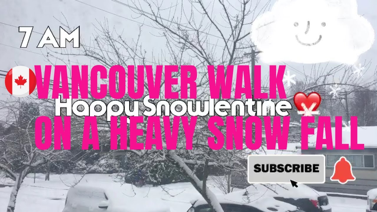  VANCOUVER WALK ON A HEAVY SNOW FALL YouTube