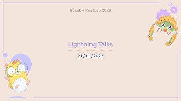 Lightning Talks (21/11/2023) part 1