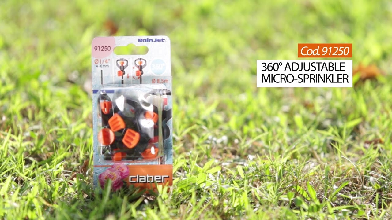 10 Micro-arroseurs 360° Claber 91256 - Irrigation Jardin Pour Parterres Et Potagers | Débit 34-52L/H