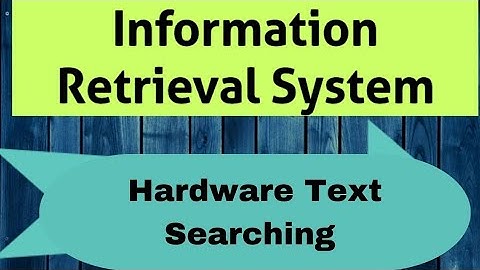 Hardware Text Searching in Information Retrieval System #irs #cse #irssyllabus #education #btech