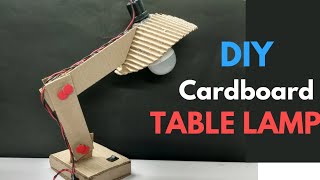 How to make Adjustable Cardboard Table Lamp || DIY Table Lamp || abhi dhaulani || #diy #tablelamp