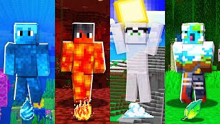 Minecraft MAS temos RAÇAS ELEMENTAIS! #20 💧🔥🌬🌎