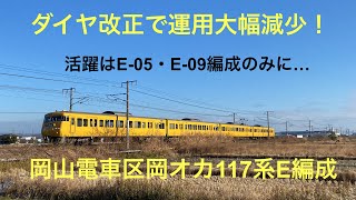 (ダイヤ改正で運用大幅減少！)岡山電車区117系岡オカE編成「走行動画集」