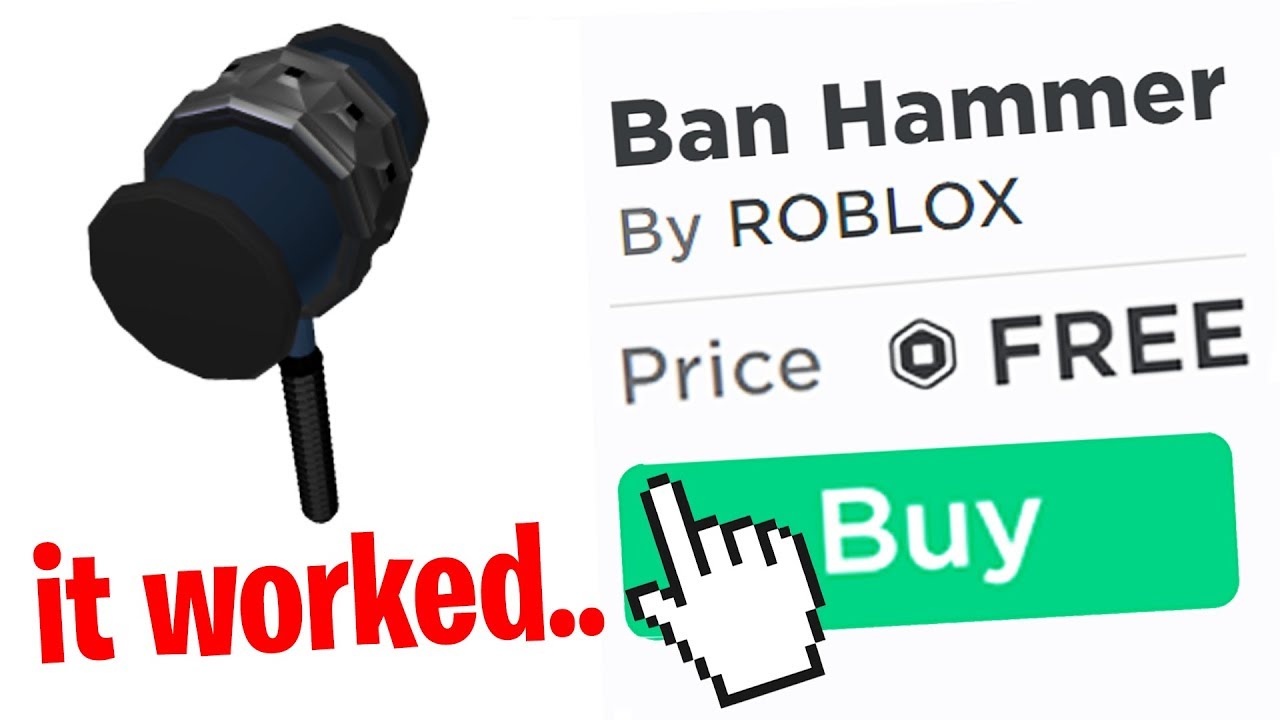 I Found Roblox S Secret Ban Hammer Youtube - roblox hammer item id