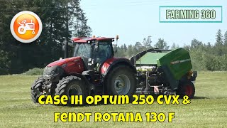 Baling 2022 | Case IH Optum 250 CVX & Fendt Rotana 130 F XtraCut baler