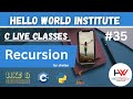 recursion in c language || @helloworld_institute