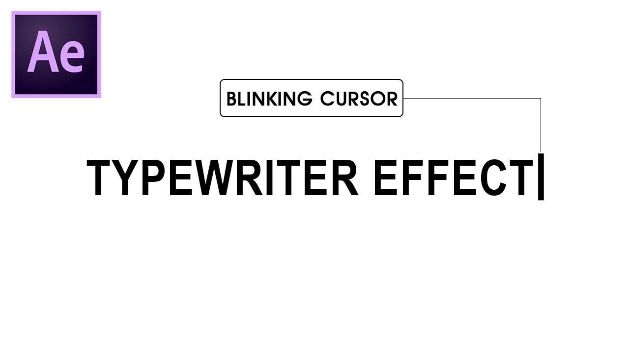 Adobe After Effects Tutorial: Typewriter Text Effect with Blinking Cursor -  YouTube