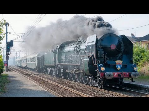 LA PLUS BELLE ET LA PLUS GROSSE LOCOMOTIVE À VAPEUR D'EUROPE LA 241 P 17 DE LA SNCF