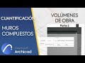 APRENDE A CUANTIFICAR MUROS COMPUESTOS | Metraje de muros y enlucidos | Archicad 24 | 2020