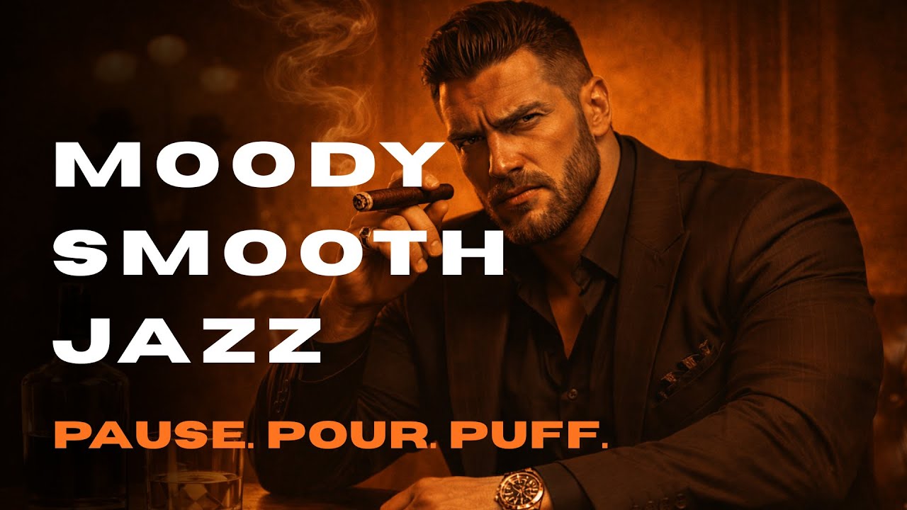 1 HR Moody Smooth Jazz | Vintage Cafe Ambience | Slow Instrumental Music for Sleep or Relaxation