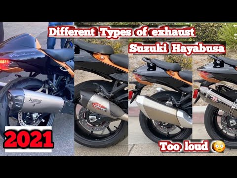 Suzuki Hayabusa 2021 5 different exhaust sound | insanely loud 😨