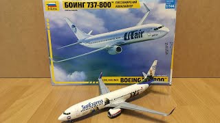 Assembly / Zvezda 1/144 scale Boeing 737-800 Sunexpress (Peter Rabbit livery) / Zocker J