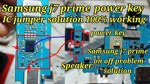 Samsung Galaxy J7 Prime (SM-G610F) Power key IC jumper solution /SM J7 prime power button ic jumper