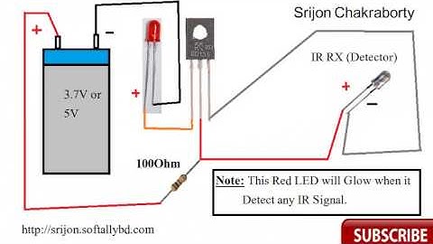IR Rx Sensor or Remote Testing Circuit using Infrared Sensor    IR LED Project