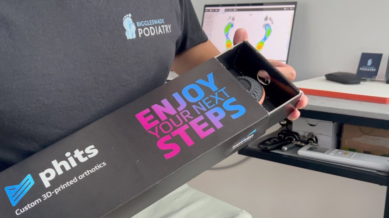 Biggleswade Podiatry: Footscan & Phits 3D Printed Orthotics - YouTube