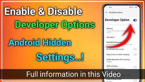 How to Enable and Disable Developer Options on Any Android Phone | Step-by-Step Tutorial 