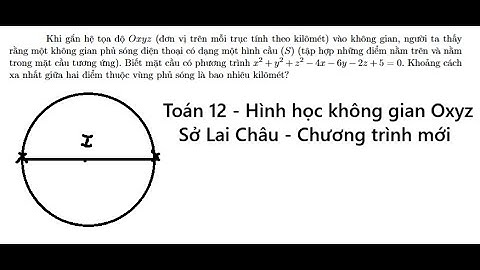 Sở Lai Châu: Toán 12: Khi gắn hệ tọa độ Oxyz (đơn vị trên mỗi trục tính theo kilômét) vào không gian