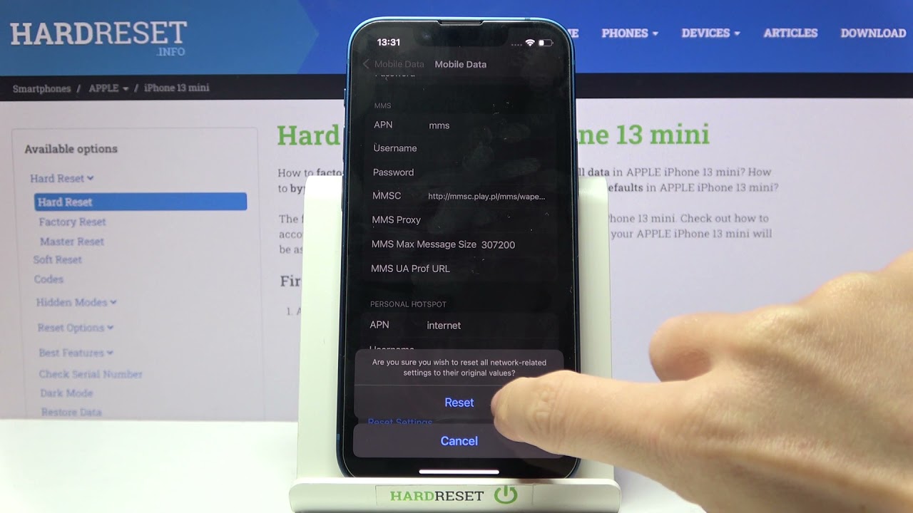 How to Reset Network Settings on iPhone 13 mini – Restore Network Defaults - YouTube