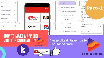 How to Make a App Like Jio tv/Live tv  in Kodular | PART -- 2 |  KodularSecrate