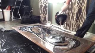 How To Acrylic Pour a Coffee Table Top