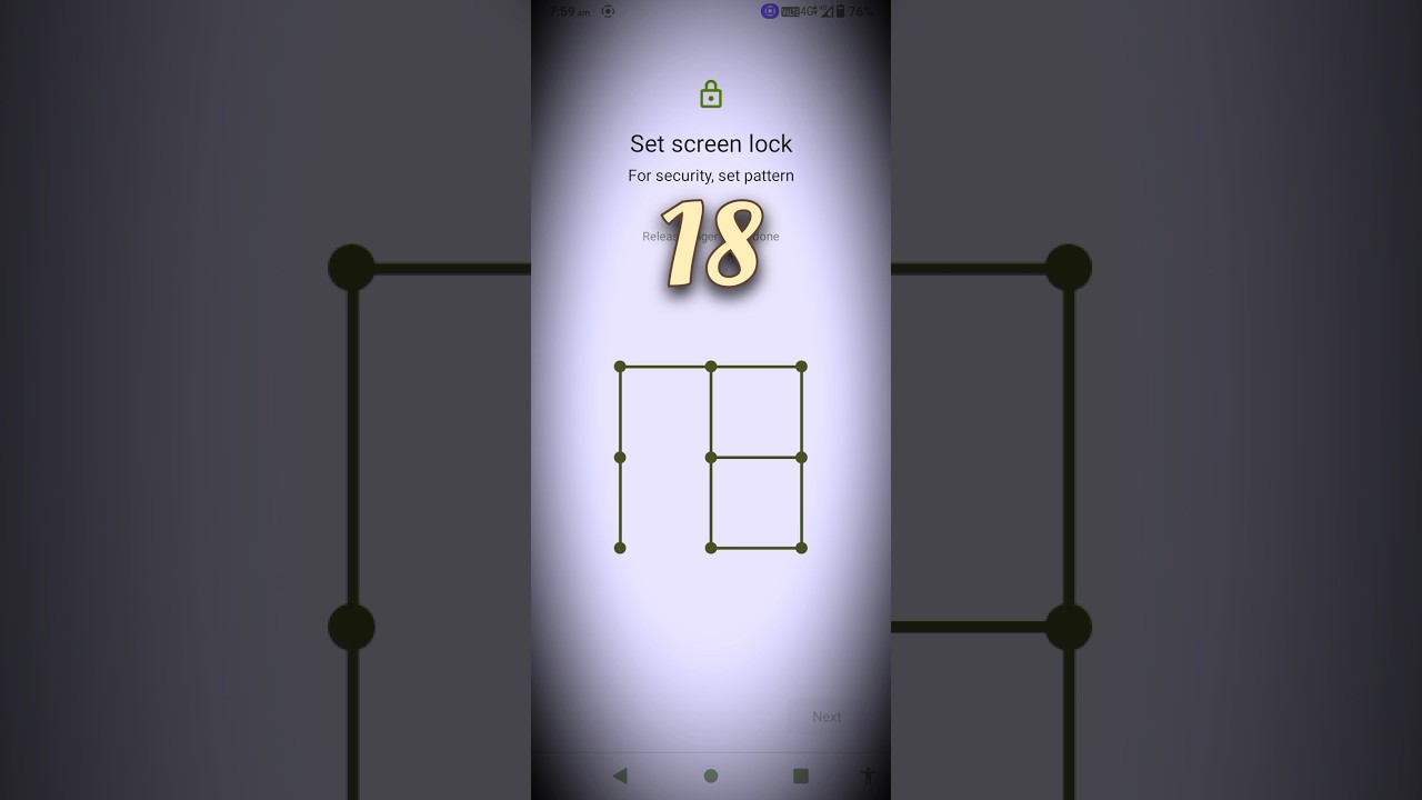 18 Number Ka Pattern Locks 🔒🔒 