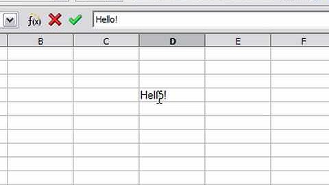 Enter Data in OpenOffice Calc