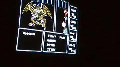 Final Fantasy 1: Taking on Chaos and ending the game.