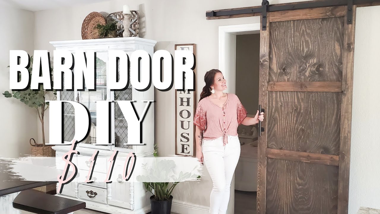 BARN DOOR DIY | HOME RENOVATIONS ON A BUDGET | FARMHOUSE DIYS - YouTube