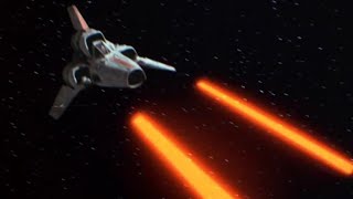 Battlestar Galactica 1978 | Scenes from "The Living Legend II" | The Vipers engage the task force |
