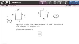 GRE Test Preview Tool Math Question 7