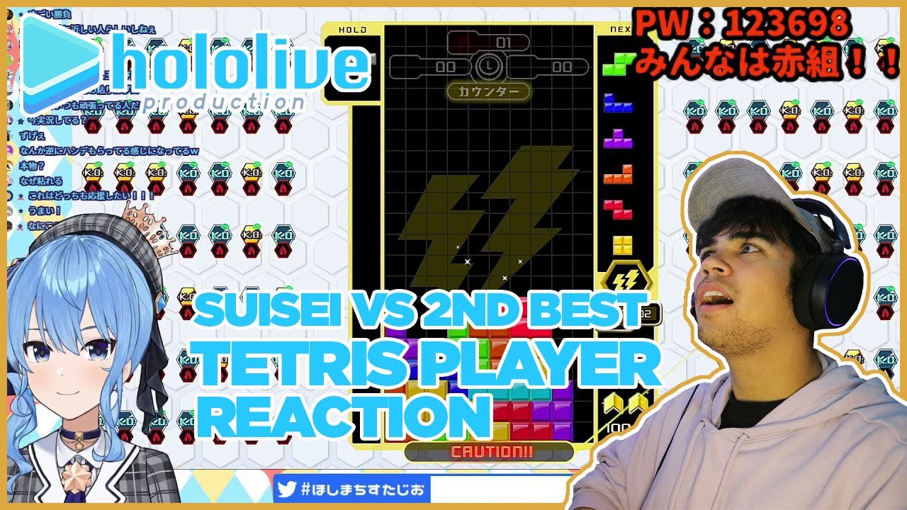 SUISEI VS TETRIS99'S 2ND BEST PLAYER WORLDWIDE | Hololive Reaction