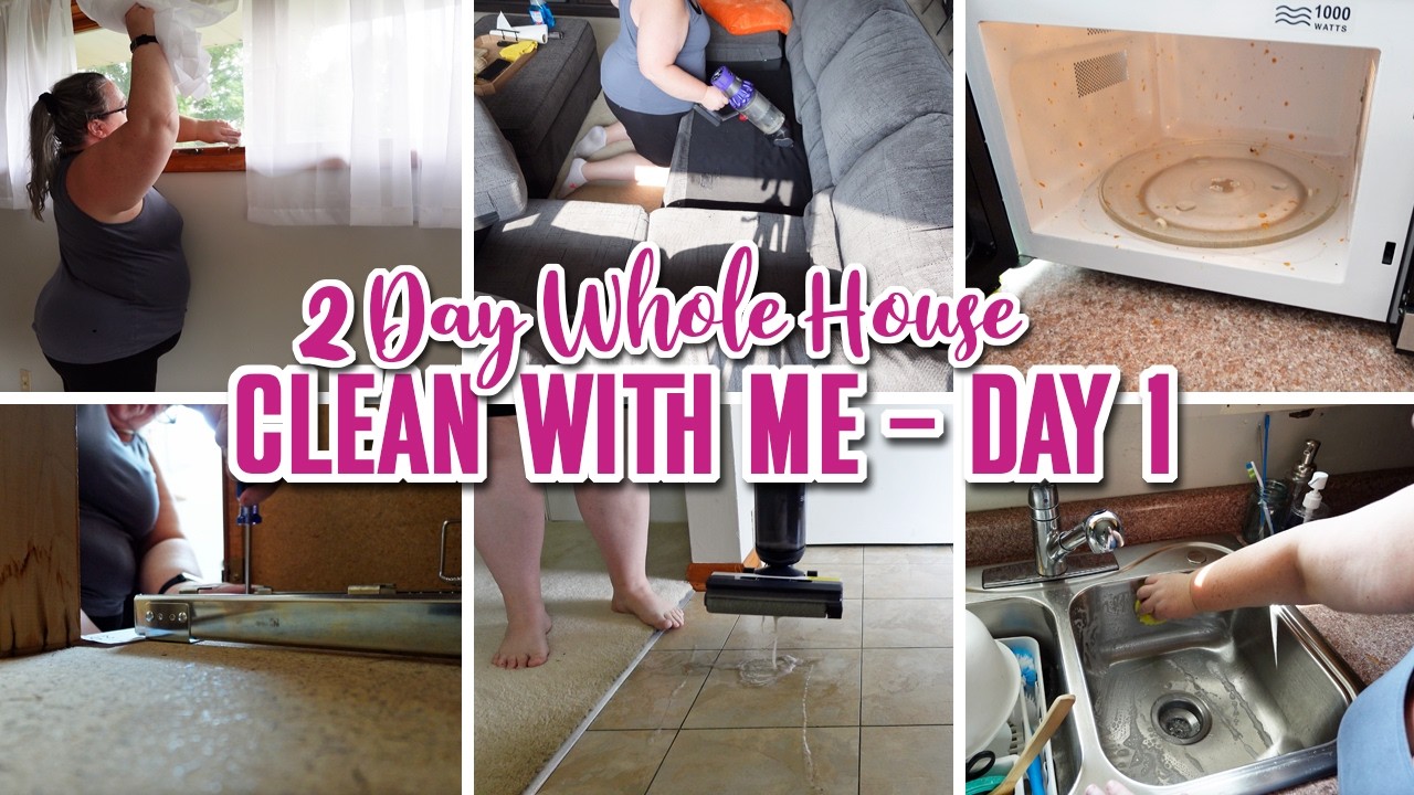 Whole House Clean // 2 Day Clean With Me // Large Family // Stay At ...