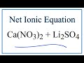 Net Ionic Equations and Spectator Ions
