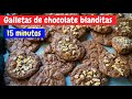 Galletas de chocolate blanditas en 15 minutos (brownie cookies)