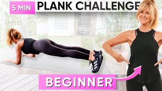 5Minute Plank Challenge To Burn Belly Fat Fast | BEGINNERS!