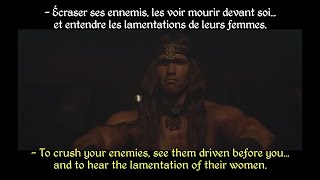 FRENCH LESSON - learn french with movies ( french + english subtitles )  CONAN the Barbarian part3