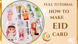 Eid card making full tutorial | EID MUBARAK | screenshot 3