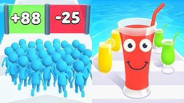 Juice Run VS Count Master - All Max Android Gameplay, IOS Game  