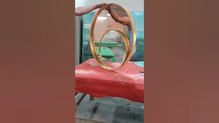 Round Golden Frames Duat Hanging Mirrors ✨ #shortsfeed #shorts #mirror #mirrorframe #reels #ytshort