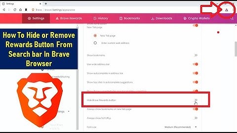 How To Hide or Remove Rewards Button From Search bar In Brave Browser