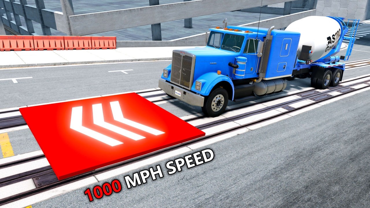Only TRUCK Instant 1000 MPH Blast #4 - which BeamNG car survives the farthest?!