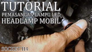 LAMPU LED MOBIL TERANG MURAH TIDAK SILAU || BISA UNTUK SEMUA MOBIL SOKET TIPE H4