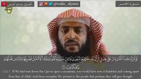 اواخر سورة الحشر وديع اليمني